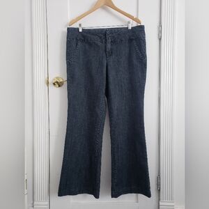 Maurices Flare Cut Dark Blue-Grey Womens Jeans Size 13/14